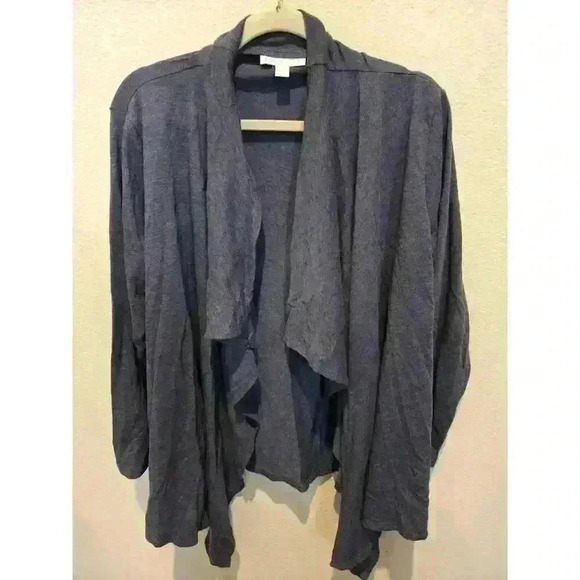 Coldwater Creek Women's 1X Blue Cardigan Sweater Long Sleeve Plus Size - Picture 1 of 7